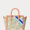 Prnt Khaki Mjcqrd/Portsid Women’s Ralph Lauren Monogram Jacquard Medium Tyler Tote Bags