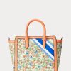 Prnt Khaki Mjcqrd/Portsid Women’s Ralph Lauren Monogram Jacquard Medium Tyler Tote Bags