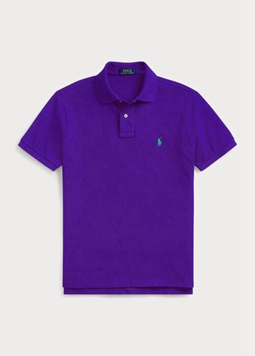 Purple Men’s Ralph Lauren Custom Slim Fit Mesh Polo Shirts Purple Men’s Ralph Lauren Custom Slim Fit Mesh Polo Shirts
