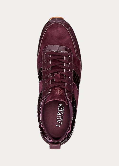 Purple Women’s Ralph Lauren Colten Embossed Leather & Suede Sneakers Purple Women’s Ralph Lauren Colten Embossed Leather & Suede Sneakers