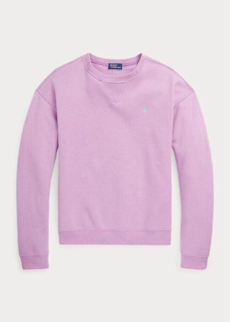 Purple Women’s Ralph Lauren Fleece Crewneck Pullover Sweatshirts