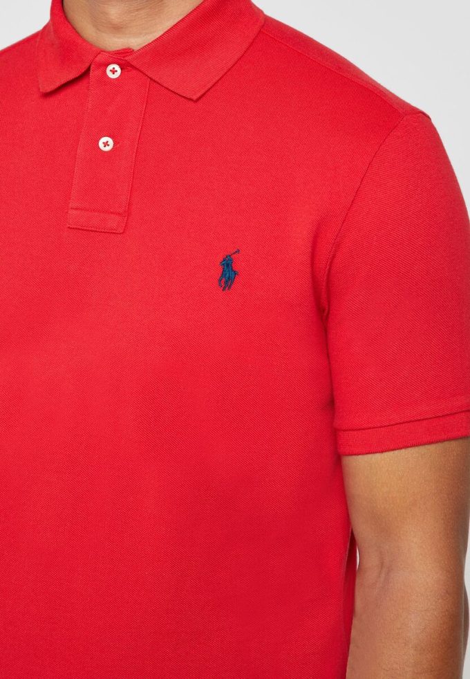 Red Men’s Ralph Lauren Basic Mesh Polo Shirts Red Men’s Ralph Lauren Basic Mesh Polo Shirts