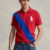 Red Men’s Ralph Lauren Big Pony Mesh Polo Shirts
