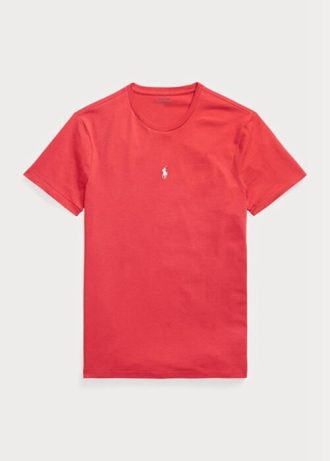 Red Men’s Ralph Lauren Custom Slim Fit Crewneck  T Shirts