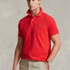 Red Men’s Ralph Lauren Custom Slim Fit Mesh Polo Shirts