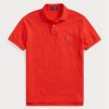 Red Men’s Ralph Lauren Custom Slim Fit Mesh Polo Shirts
