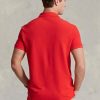 Red Men’s Ralph Lauren Custom Slim Fit Mesh Polo Shirts
