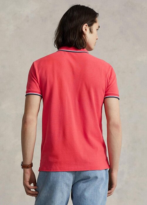 Red Men’s Ralph Lauren Custom Slim Fit Mesh Polo Shirts Red Men’s Ralph Lauren Custom Slim Fit Mesh Polo Shirts