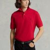 Red Men’s Ralph Lauren Slim Fit Mesh  Polo Shirts