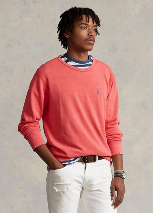 Red Men’s Ralph Lauren Spa Terry Sweatshirt Red Men’s Ralph Lauren Spa Terry Sweatshirt