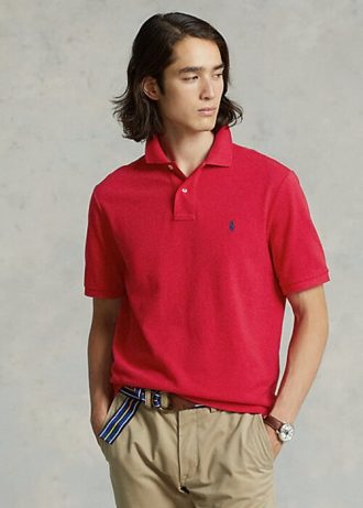 Red Men’s Ralph Lauren The Iconic Mesh Polo Shirts