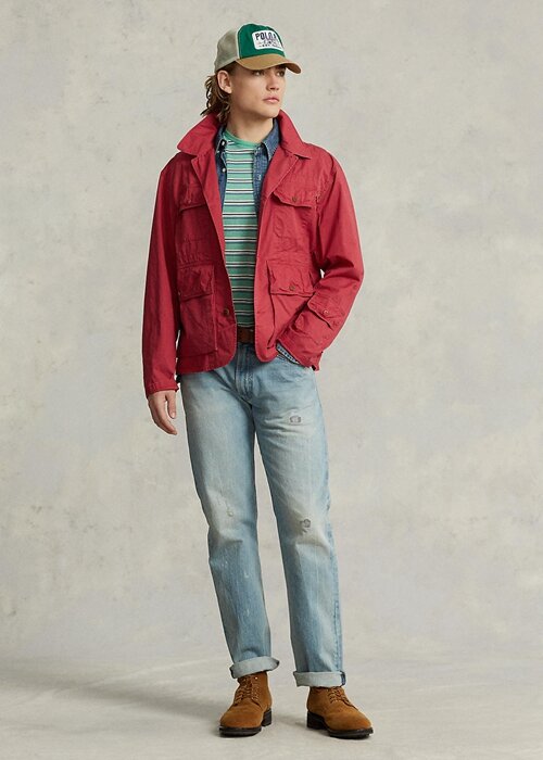 Red Men’s Ralph Lauren Twill Wading Jackets Red Men’s Ralph Lauren Twill Wading Jackets
