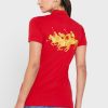 Red Women’s Ralph Lauren Button Detail Shirt Polo Shirts
