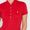 Red Women’s Ralph Lauren Button Detail Shirt Polo Shirts
