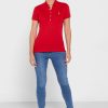 Red Women’s Ralph Lauren Button Detail Shirt Polo Shirts
