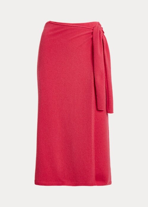 Red Women’s Ralph Lauren Cashmere Wrap Sweater Skirts Red Women’s Ralph Lauren Cashmere Wrap Sweater Skirts
