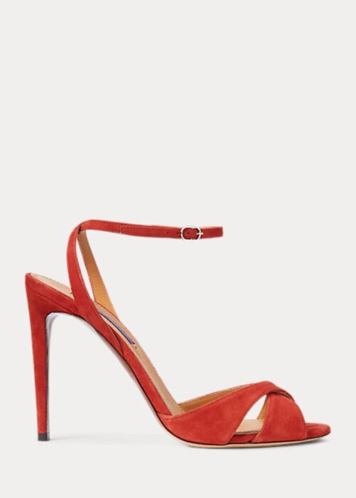Red Women’s Ralph Lauren Kandice Goat-Suede Heels Red Women’s Ralph Lauren Kandice Goat-Suede Heels