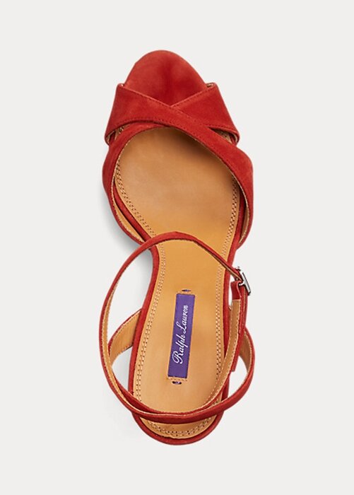 Red Women’s Ralph Lauren Kandice Goat-Suede Heels Red Women’s Ralph Lauren Kandice Goat-Suede Heels