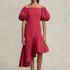 Red Women’s Ralph Lauren Ruffled Asymmetrical Taffeta Gown Dress Red Women’s Ralph Lauren Ruffled Asymmetrical Taffeta Gown Dress