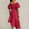Red Women’s Ralph Lauren Ruffled Asymmetrical Taffeta Gown Dress Red Women’s Ralph Lauren Ruffled Asymmetrical Taffeta Gown Dress