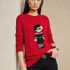 Red Women’s Ralph Lauren unar New Year Bear Sweaters