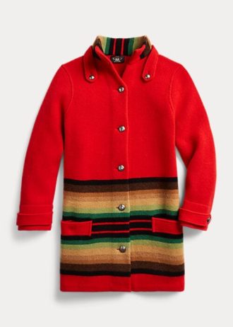 Red Women’s Ralph Lauren Wool Sweater Coats