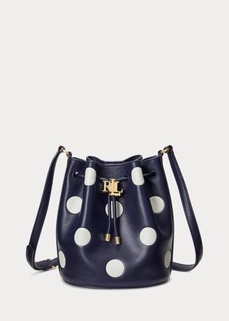 Refined Navy/Vanilla Women’s Ralph Lauren Polka-Dot Medium Andie Handbag