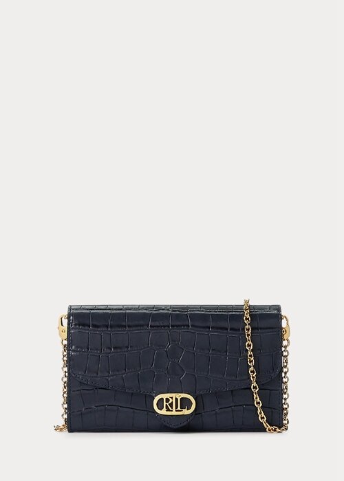 Refined Navy Women’s Ralph Lauren Embossed Leather Medium Adair Crossbody Bags Refined Navy Women’s Ralph Lauren Embossed Leather Medium Adair Crossbody Bags
