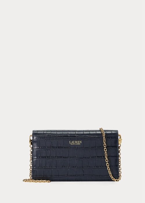 Refined Navy Women’s Ralph Lauren Embossed Leather Medium Adair Crossbody Bags Refined Navy Women’s Ralph Lauren Embossed Leather Medium Adair Crossbody Bags