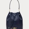 Refined Navy Women’s Ralph Lauren Leather Large Andie Handbag