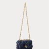 Refined Navy Women’s Ralph Lauren Quilted Nappa Leather Medium Shoulder Bags
