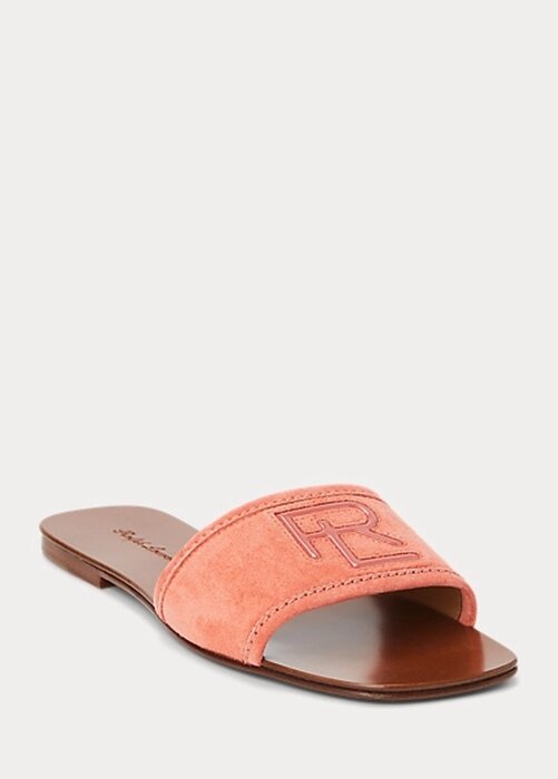Rose Women’s Ralph Lauren Andela Calf-Suede Sandals Rose Women’s Ralph Lauren Andela Calf-Suede Sandals