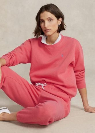 Rose Women’s Ralph Lauren Fleece Crewneck Pullover Sweatshirts