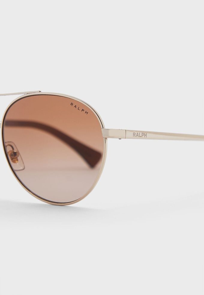 Silver Women’s Ralph Lauren 0Ra4135 Aviator Sunglasses