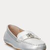 Silver Women’s Ralph Lauren Barnsbury Metallic Nappa Leather Driver Flat Shoes Silver Women’s Ralph Lauren Barnsbury Metallic Nappa Leather Driver Flat Shoes