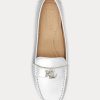 Silver Women’s Ralph Lauren Barnsbury Metallic Nappa Leather Driver Flat Shoes Silver Women’s Ralph Lauren Barnsbury Metallic Nappa Leather Driver Flat Shoes