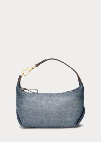 Sunset Indigo Wash/Lauren Women’s Ralph Lauren Washed Denim Small Kassie Shoulder Bags