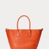 Sunset Orange Women’s Ralph Lauren Reversible Leather Medium Bellport Tote Bags Sunset Orange Women’s Ralph Lauren Reversible Leather Medium Bellport Tote Bags