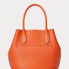 Sunset Orange Women’s Ralph Lauren Reversible Leather Medium Bellport Tote Bags Sunset Orange Women’s Ralph Lauren Reversible Leather Medium Bellport Tote Bags