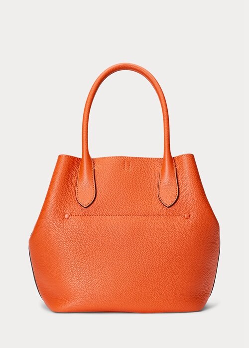 Sunset Orange Women’s Ralph Lauren Reversible Leather Medium Bellport Tote Bags Sunset Orange Women’s Ralph Lauren Reversible Leather Medium Bellport Tote Bags