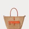 Sunset Orange Women’s Ralph Lauren Reversible Leather Medium Bellport Tote Bags Sunset Orange Women’s Ralph Lauren Reversible Leather Medium Bellport Tote Bags