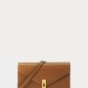 Tan Women’s Ralph Lauren Polo ID Leather Chain Wallets