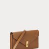 Tan Women’s Ralph Lauren Polo ID Leather Chain Wallets