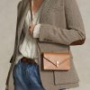 Tan Women’s Ralph Lauren Polo ID Leather Chain Wallets