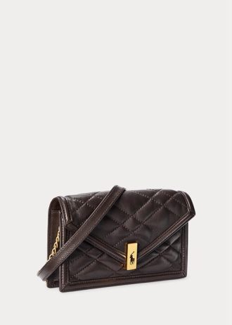 Tobacco Women’s Ralph Lauren Polo ID Quilted Chain Wallets