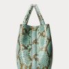 Turquoise Women’s Ralph Lauren Faux-Snakeskin Medium Marcy Satchel Bags
