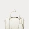 Vanilla/Buff Women’s Ralph Lauren Debossed Leather Small Kaden Satchel Bags