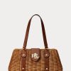 Walnut/Lauren Tan Women’s Ralph Lauren Rattan Medium Lilly Satchel Bags Walnut/Lauren Tan Women’s Ralph Lauren Rattan Medium Lilly Satchel Bags