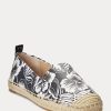 White / Black Women’s Ralph Lauren Cameryn III Floral Leather Espadrille White / Black Women’s Ralph Lauren Cameryn III Floral Leather Espadrille