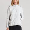 White / Grey Women’s Ralph Lauren Hybrid Quarter-Zip Sweatshirts
